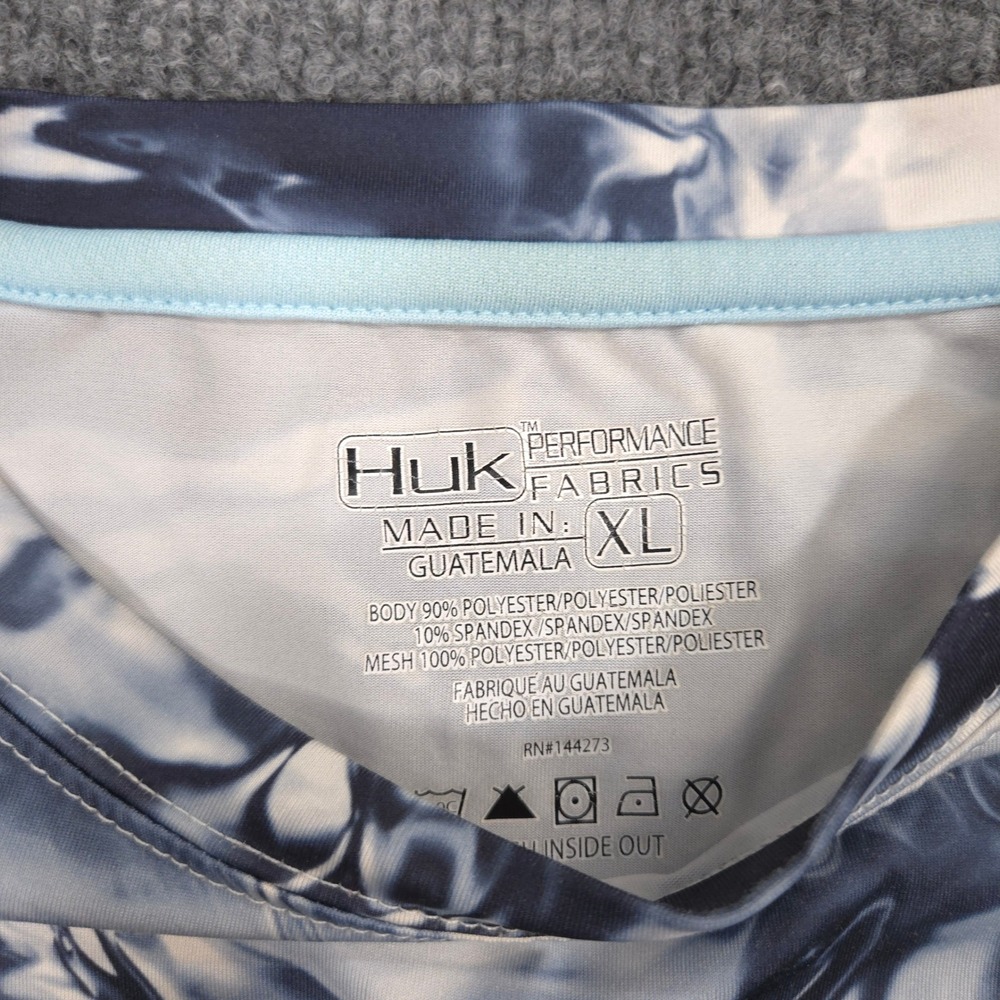 Huk Pursuit Shirt Mens XL Hydro Ice Mossy Oak Camo Performance Fishing Outdoor - Picture 6 of 8